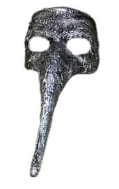 Серебряная маска с длинным носом