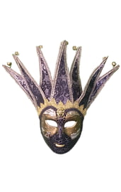 Черная венецианская маска с узором
