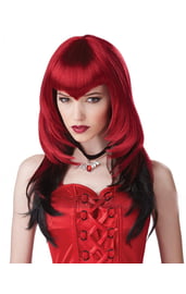 Красно-черный парик вампирши