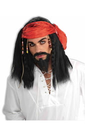 Черный парик пирата