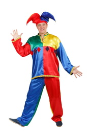 Взрослый костюм разноцветного Скомороха