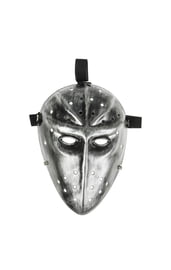Карнавальная маска Воин серебряная
