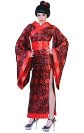 Костюм японской гейши в красном