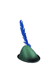 Шляпа с синим пером для Октоберфеста