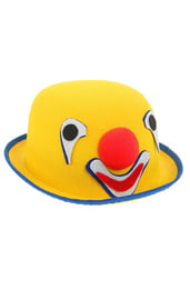 Желтая шляпа с лицом клоуна