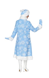 Взрослый голубой костюм Снегурочки