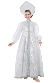 Костюм Снегурочки в белом платье