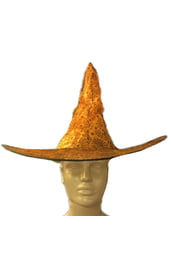 Шляпа ведьмы оранжевая с паутиной