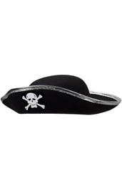 Шляпа пирата с белой окантовкой