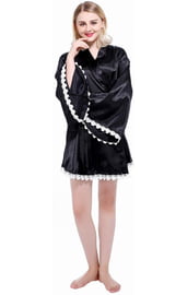 Черный кимоно-халат