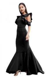 Роскошное черное платье в пол