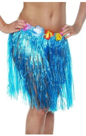 Синяя гавайская юбка