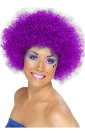 Фиолетовый парик клоуна