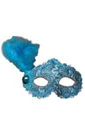 Голубая маска с пером