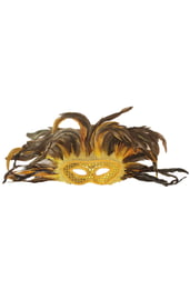 Золотая маска в перьях