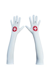 Белые перчатки для медсестры