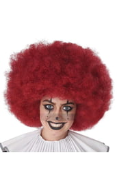 Красный кудрявый парик клоуна