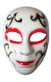 Карнавальная маска с черными узорами