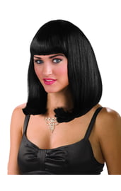 Черный женский парик с челкой