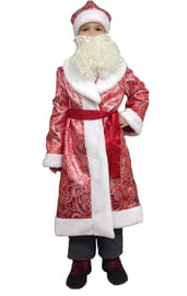 Детский костюм Деда Мороза в красной шубке