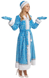 Взрослый костюм Снегурочки в голубом