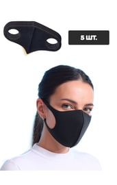 Черная защитная тканевая маска, 5 шт.