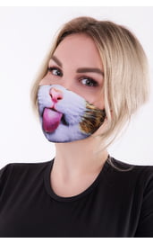 Защитная маска с кошачьим принтом