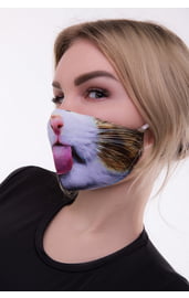 Защитная маска с кошачьим принтом