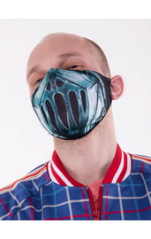 Защитная маска с металлическим принтом 