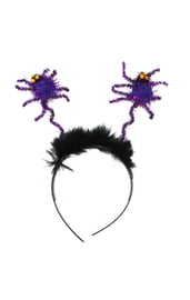 Ободок с фиолетовыми пауками