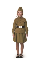 Детский костюм солдатки хаки