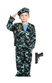 Детский костюм спецназовца с пистолетом