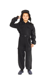 Детский черный костюм танкиста