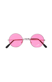 Карнавальные круглые розовые очки
