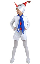 Детский карнавальный костюм снеговик в шортах