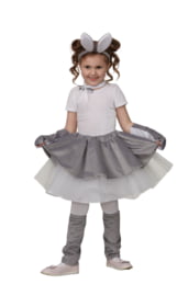 Карнавальный детский костюм Зайка Плюша серый