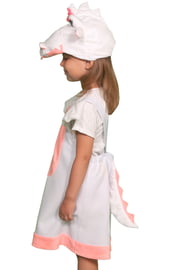 Детский костюм "Дракоша белая" ткань-плюш