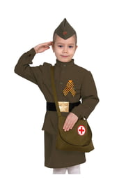 Детский костюм военной медсестры с сумкой