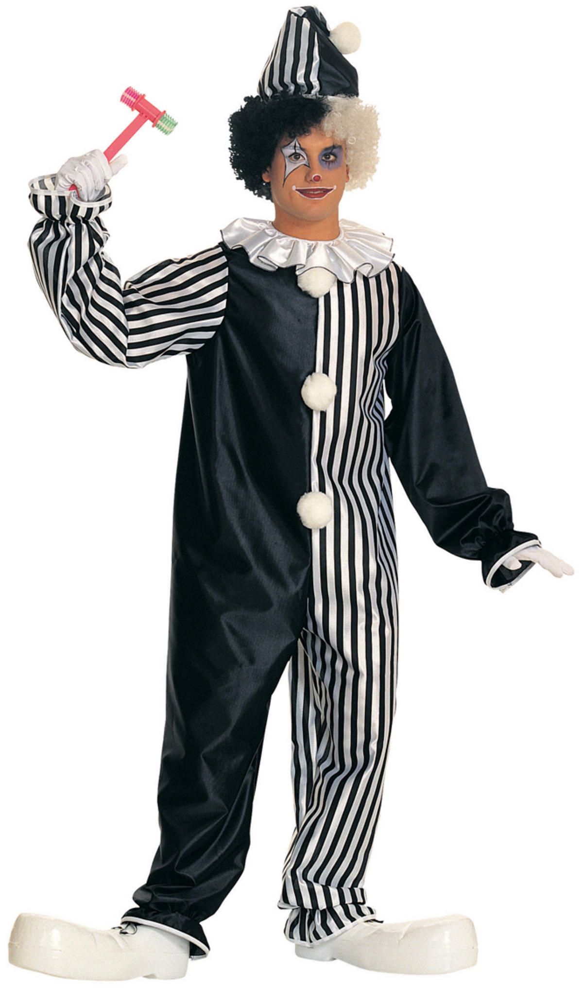 В костюм клоуна черно-белый входит: комбинезон