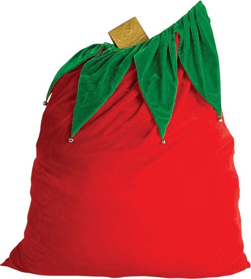Этот мешок сможет прекрасно завершить костюм Деда Мороза или Санты. 