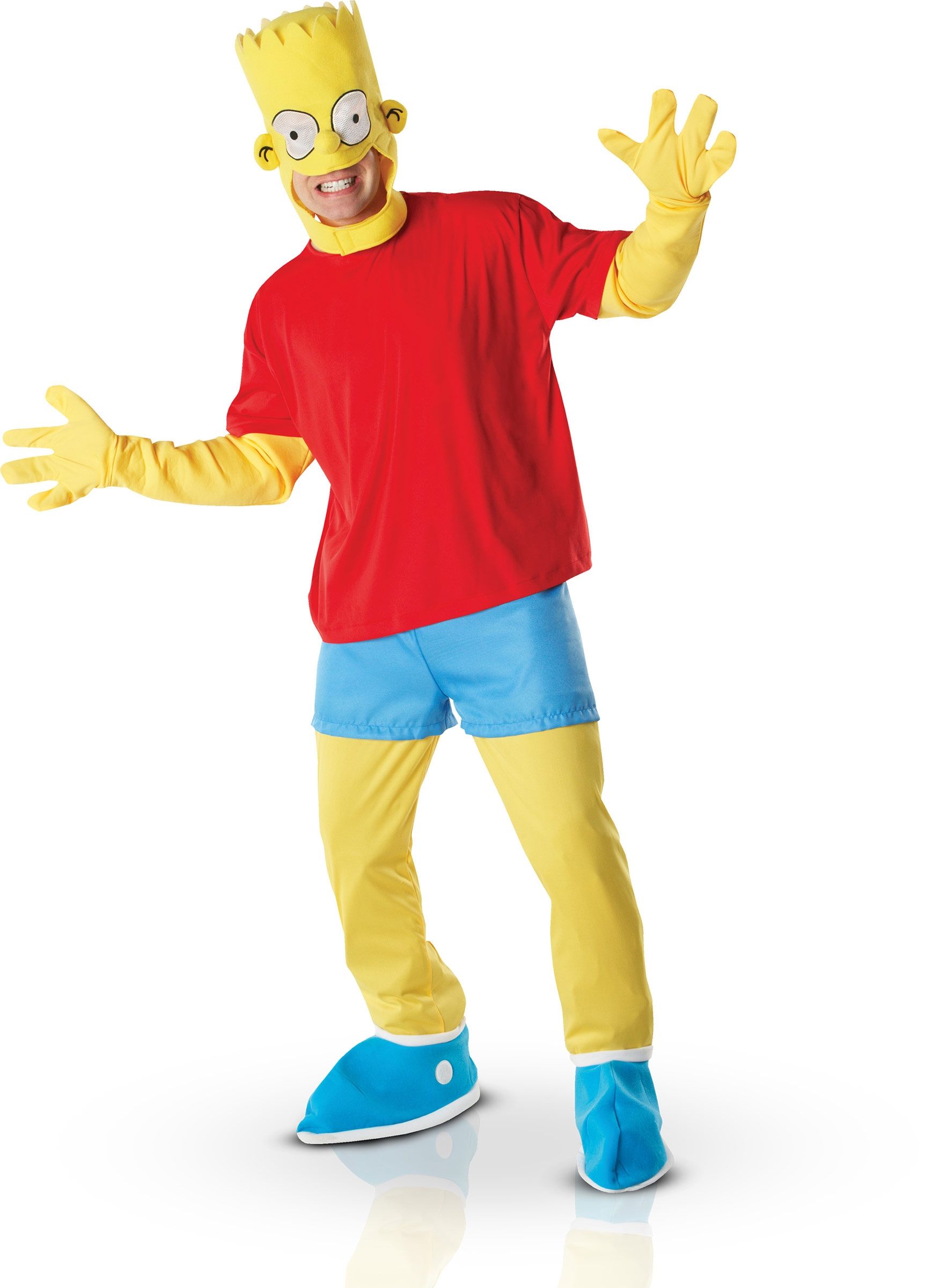 Костюм Барта Симпсона Dlx включает в себя красную футболку с желтыми рукава...