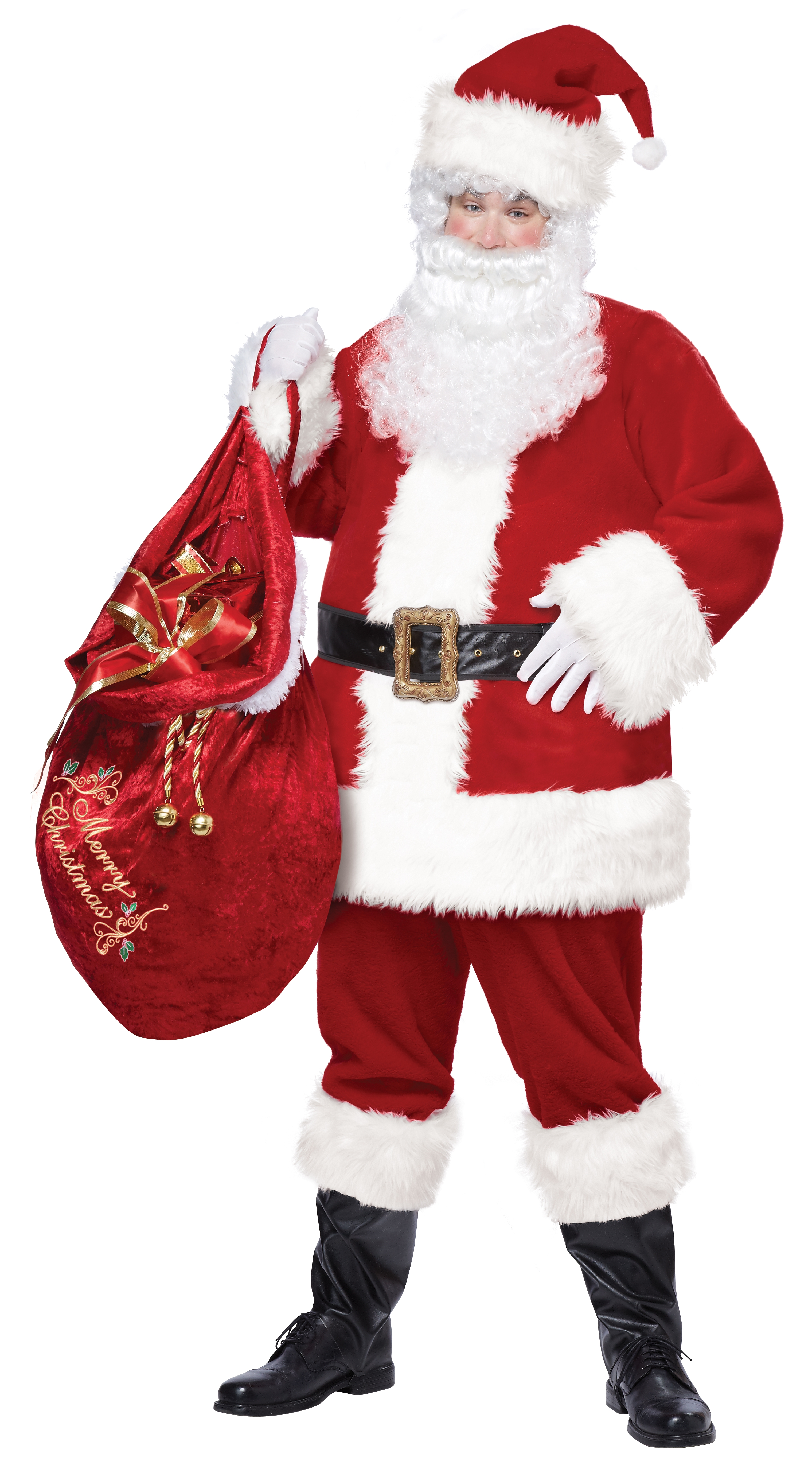 Новогодний костюм нового года. Костюм Санта Клауса (super Deluxe) (1339). Костюм Санта Клауса.