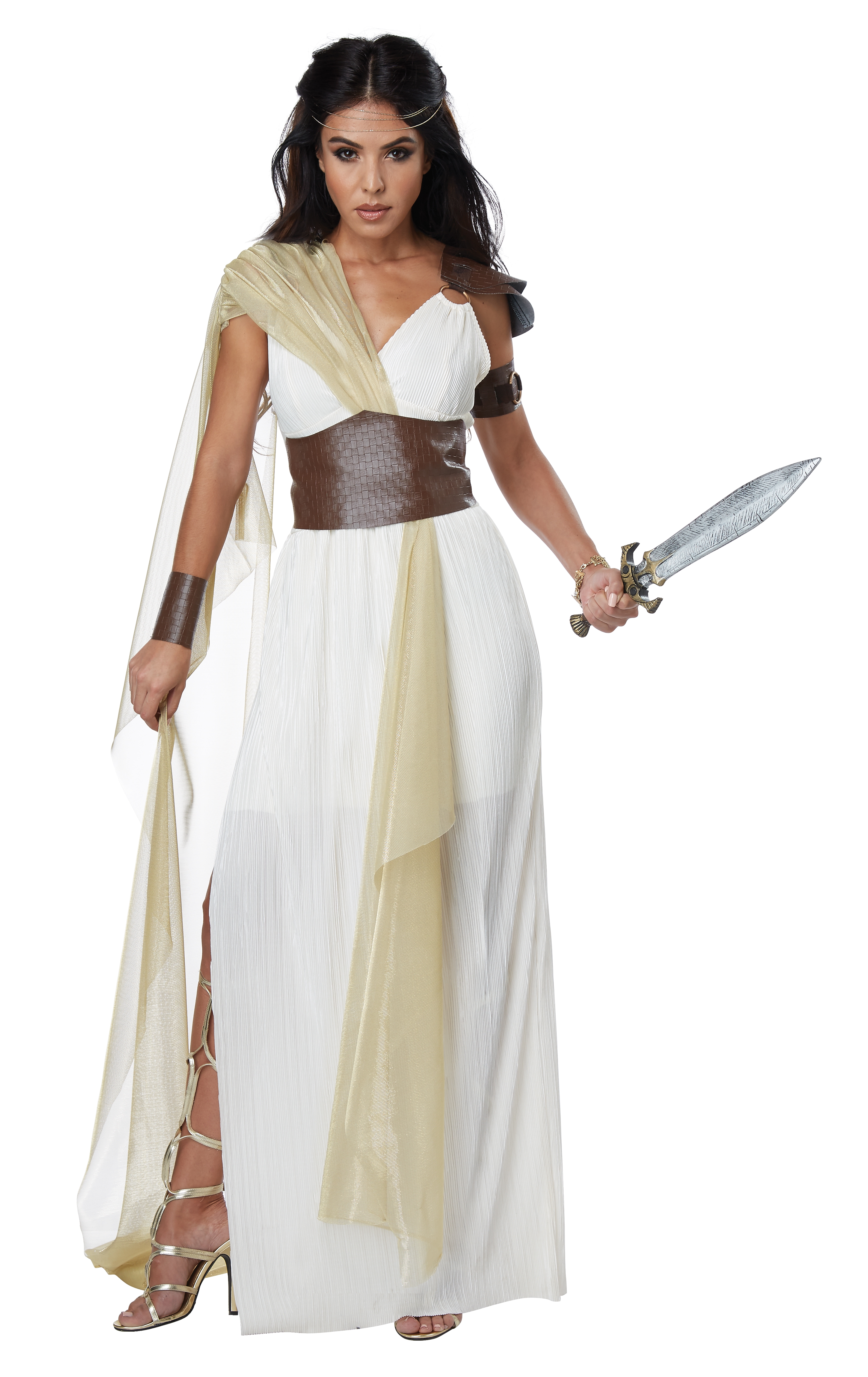 Костюм Спартанской Королевы состоит из платья в греческом стиле, накидки из...