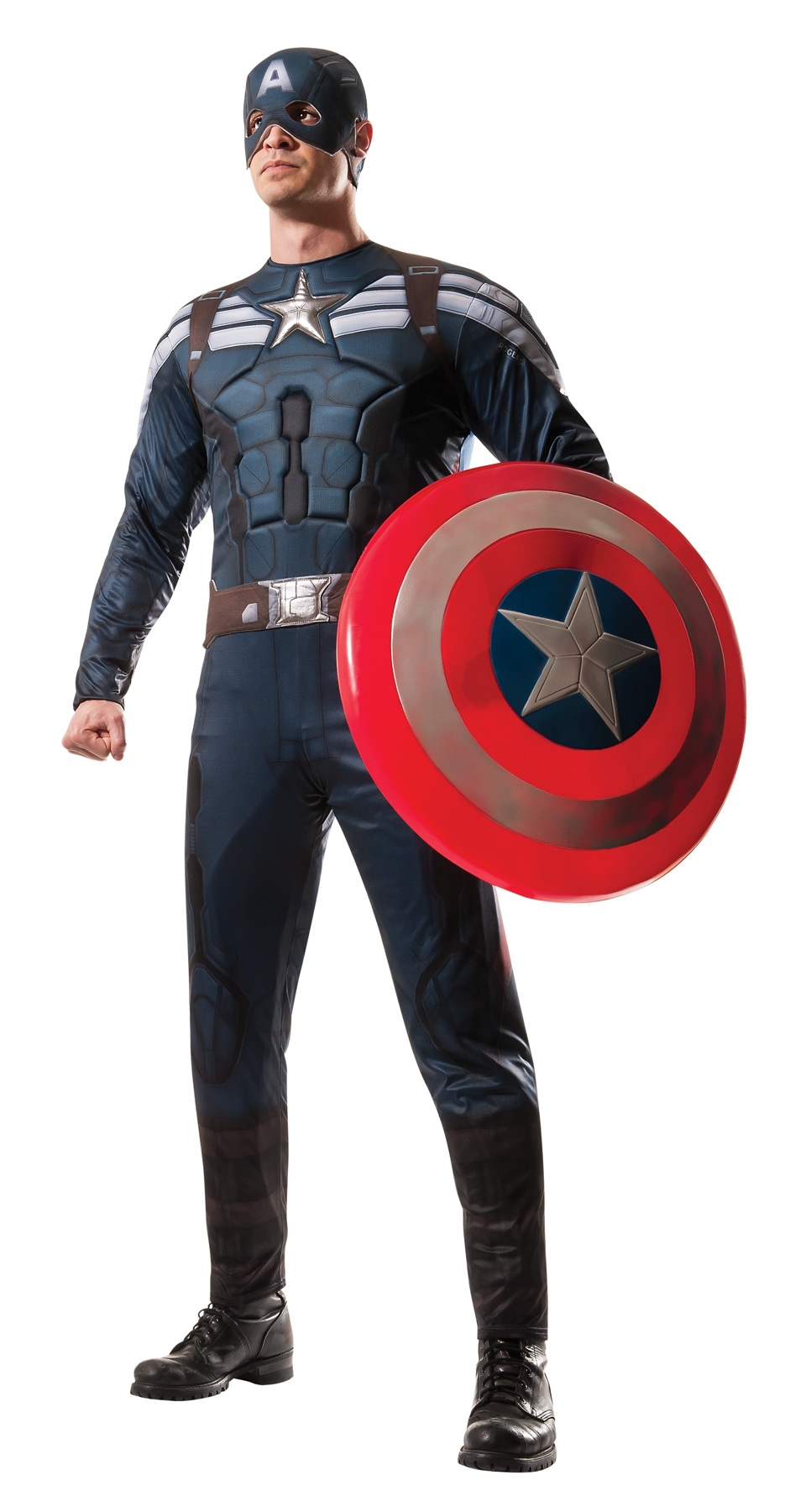 Костюм Капитана Америки без щита состоит из рельефного комбинезона и маски ...