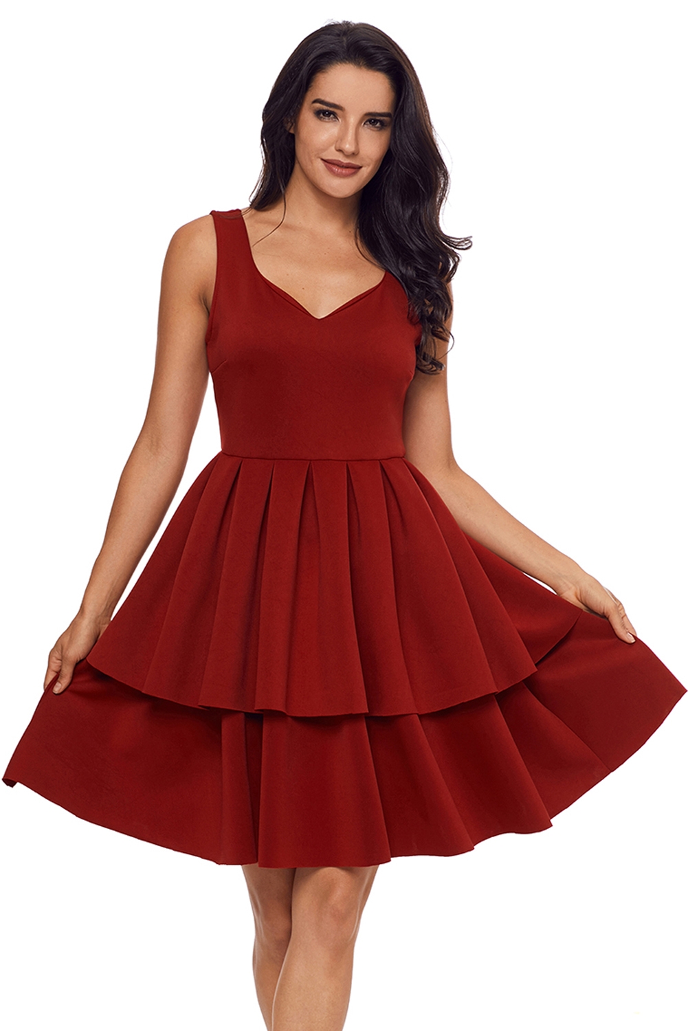 фотография красное платье