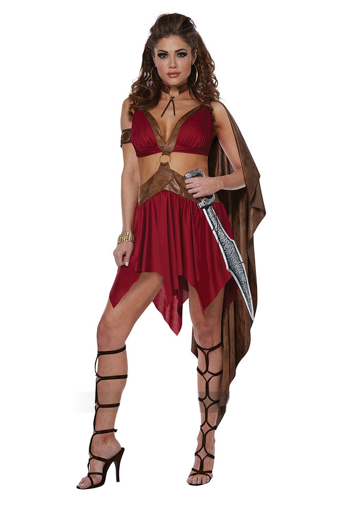 Костюм Воительницы из Спарты состоит из платья с плащом, чокера и манжета н...